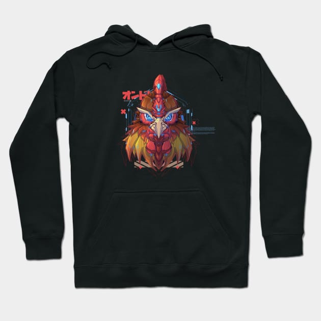 Mecha rooster chicken Hoodie by Dnz